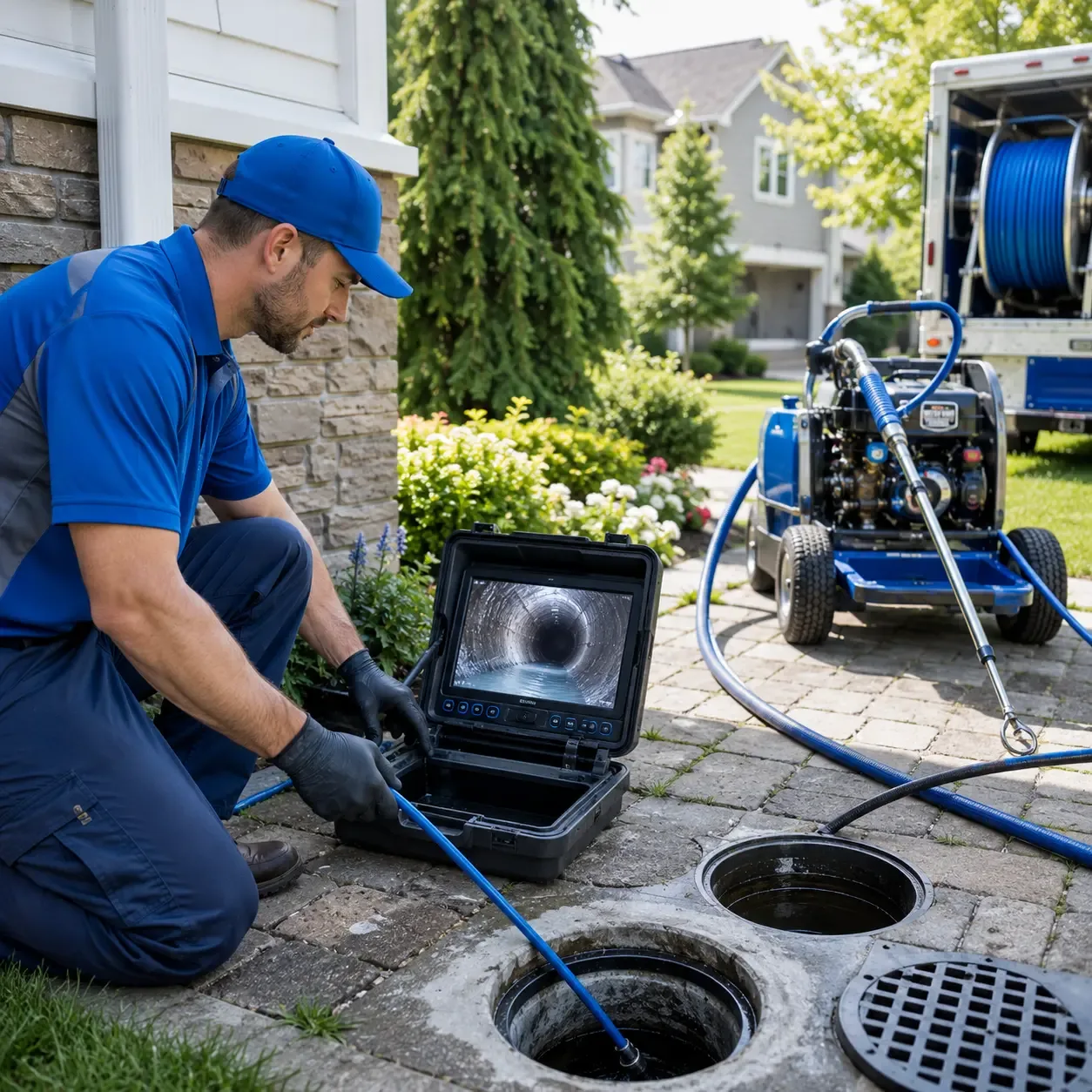 Outdoor drain cleaning professionals serving Rhome, TX